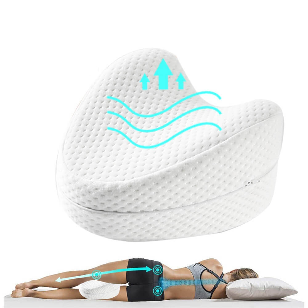 Almohada piernas ergonómica alineación caderas durmientes lado