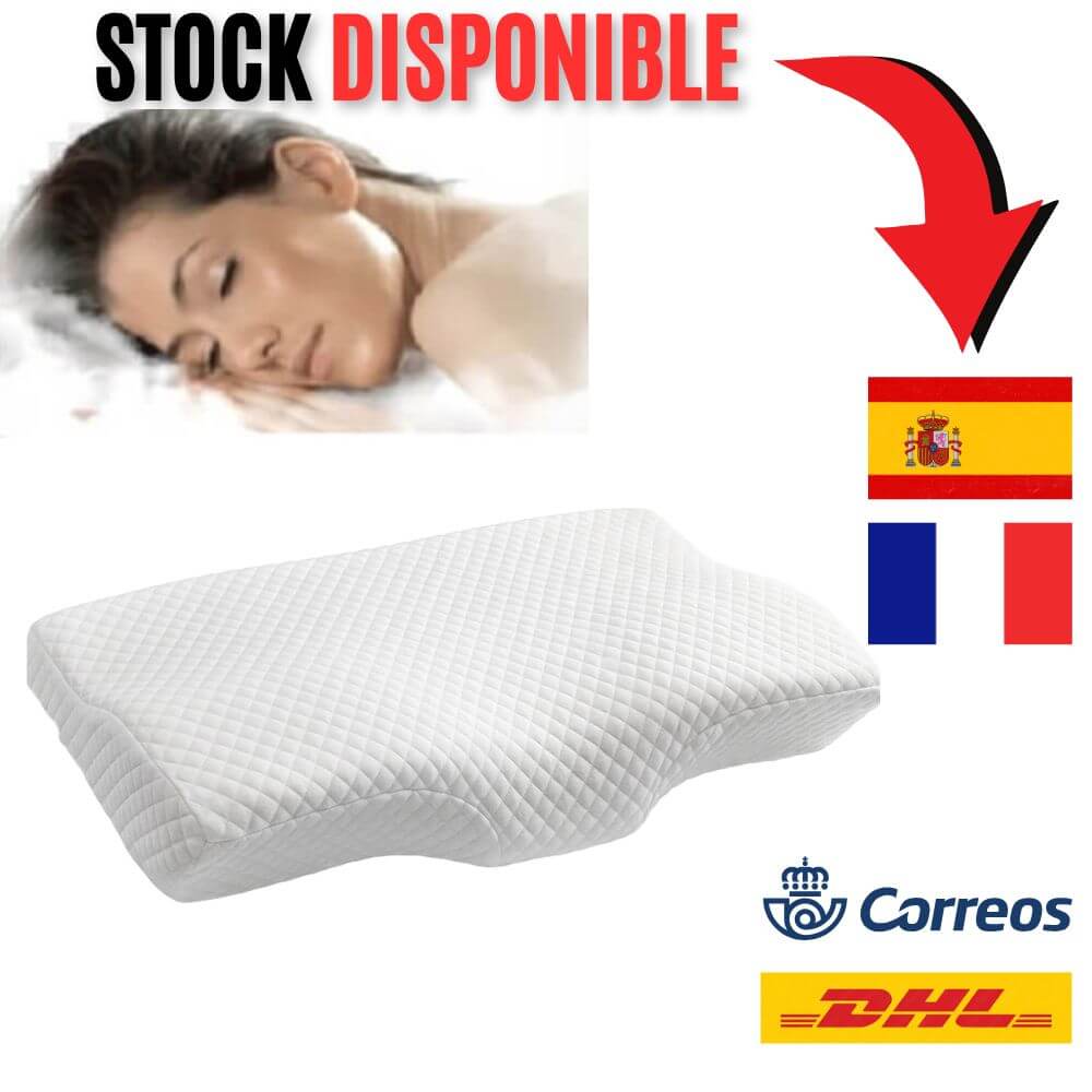 almohada ergonómica cervical, almohada viscoelástica cervical, mejor almohada cervical dolor de cuello, almohada contorno cervical espalda lateral